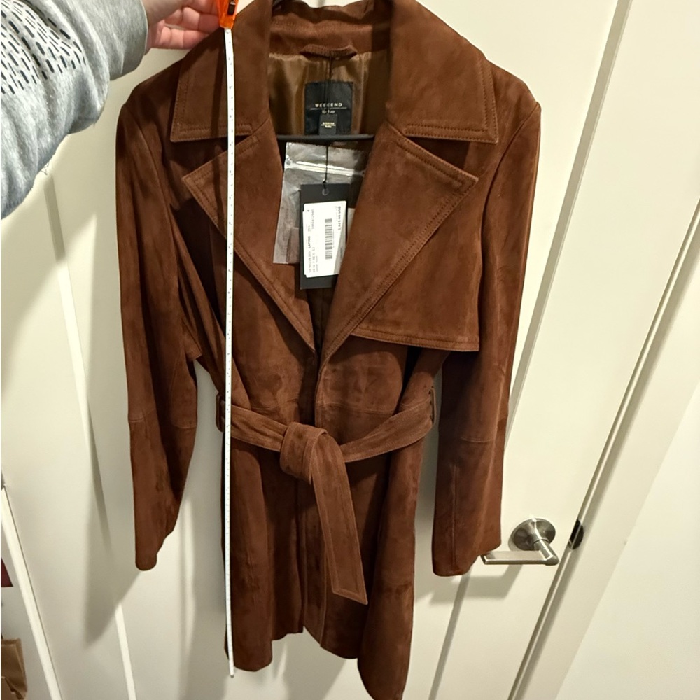 NWT Weekend Max Mara Leather Trench Coat - Picture 16 of 16